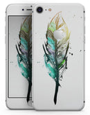 Splatter Watercolor Feather - Skin-kit for the iPhone 8 or 8 Plus