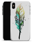 Splatter Watercolor Feather - iPhone X Clipit Case