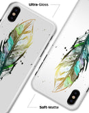 Splatter Watercolor Feather - iPhone X Clipit Case