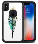 Splatter Watercolor Feather - iPhone X OtterBox Case & Skin Kits