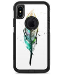 Splatter Watercolor Feather - iPhone X OtterBox Case & Skin Kits