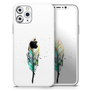 Splatter Watercolor Feather - Vinyl Skin Wrap for iPhone 17 Pro Max, 17 Pro, 17 Air, 17, 16 & All Models — Soft Matte or Ultra Gloss