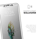 Splatter Watercolor Feather - Vinyl Skin Wrap for iPhone 17 Pro Max, 17 Pro, 17 Air, 17, 16 & All Models — Soft Matte or Ultra Gloss