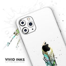 Splatter Watercolor Feather - Vinyl Skin Wrap for iPhone 17 Pro Max, 17 Pro, 17 Air, 17, 16 & All Models — Soft Matte or Ultra Gloss