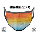 Splattered 4823 Absorbed Watercolor Texture - Made in USA Mouth Cover Unisex Anti-Dust Cotton Blend Reusable & Washable Face Mask with Adjustable Sizing for Adult or Child
