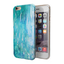 Splattered Blue 453 Absorbed Watercolor Texture iPhone 6/6s or 6/6s Plus 2-Piece Hybrid INK-Fuzed Case
