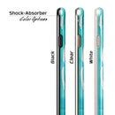 Splattered Blue 453 Absorbed Watercolor Texture iPhone 6/6s or 6/6s Plus 2-Piece Hybrid INK-Fuzed Case