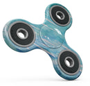 Splattered Blue 453 Absorbed Watercolor Texture Full-Body Fidget Spinner Skin-Kit
