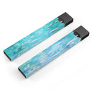Splattered Blue 453 Absorbed Watercolor Texture - Premium Decal Protective Skin-Wrap Sticker compatible with the Juul Labs vaping device