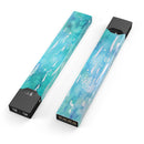 Splattered Blue 453 Absorbed Watercolor Texture - Premium Decal Protective Skin-Wrap Sticker compatible with the Juul Labs vaping device
