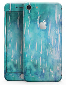 Splattered Blue 453 Absorbed Watercolor Texture - Skin-kit for the iPhone 8 or 8 Plus