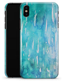 Splattered Blue 453 Absorbed Watercolor Texture - iPhone X Clipit Case