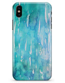 Splattered Blue 453 Absorbed Watercolor Texture - iPhone X Clipit Case