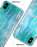 Splattered Blue 453 Absorbed Watercolor Texture - iPhone X Clipit Case