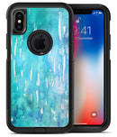 Splattered Blue 453 Absorbed Watercolor Texture - iPhone X OtterBox Case & Skin Kits