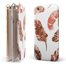 Splattered Burnt Orange Feathers iPhone 6/6s or 6/6s Plus 2-Piece Hybrid INK-Fuzed Case