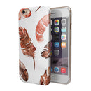 Splattered Burnt Orange Feathers iPhone 6/6s or 6/6s Plus 2-Piece Hybrid INK-Fuzed Case
