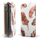 Splattered Burnt Orange Feathers iPhone 6/6s or 6/6s Plus 2-Piece Hybrid INK-Fuzed Case