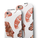 Splattered Burnt Orange Feathers iPhone 6/6s or 6/6s Plus 2-Piece Hybrid INK-Fuzed Case