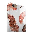 Splattered Burnt Orange Feathers iPhone 6/6s or 6/6s Plus 2-Piece Hybrid INK-Fuzed Case
