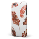 Splattered Burnt Orange Feathers iPhone 6/6s or 6/6s Plus 2-Piece Hybrid INK-Fuzed Case