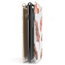Splattered Burnt Orange Feathers iPhone 6/6s or 6/6s Plus 2-Piece Hybrid INK-Fuzed Case
