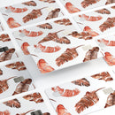 Splattered Burnt Orange Feathers - Premium Protective Decal Skin-Kit for the Apple Credit Card