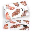 Splattered Burnt Orange Feathers - Premium Protective Decal Skin-Kit for the Apple Credit Card