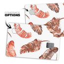 Splattered Burnt Orange Feathers - Premium Protective Decal Skin-Kit for the Apple Credit Card