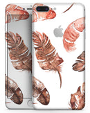 Splattered Burnt Orange Feathers - Skin-kit for the iPhone 8 or 8 Plus