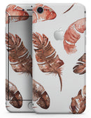 Splattered Burnt Orange Feathers - Skin-kit for the iPhone 8 or 8 Plus