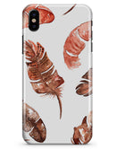 Splattered Burnt Orange Feathers - iPhone X Clipit Case