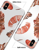 Splattered Burnt Orange Feathers - iPhone X Clipit Case