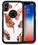Splattered Burnt Orange Feathers - iPhone X OtterBox Case & Skin Kits