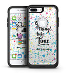 Splattered Great Things Take Time V2 - iPhone 7 or 7 Plus Commuter Case Skin Kit