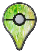 Splattered Green 42 Absorbed Watercolor Texture Pokémon GO Plus Vinyl Protective Decal Skin Kit