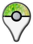 Splattered Green 42 Absorbed Watercolor Texture Pokémon GO Plus Vinyl Protective Decal Skin Kit