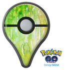 Splattered Green 42 Absorbed Watercolor Texture Pokémon GO Plus Vinyl Protective Decal Skin Kit