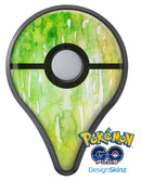 Splattered Green 42 Absorbed Watercolor Texture Pokémon GO Plus Vinyl Protective Decal Skin Kit