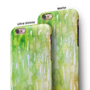 Splattered Green 42 Absorbed Watercolor Texture iPhone 6/6s or 6/6s Plus 2-Piece Hybrid INK-Fuzed Case