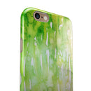 Splattered Green 42 Absorbed Watercolor Texture iPhone 6/6s or 6/6s Plus 2-Piece Hybrid INK-Fuzed Case