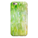 Splattered Green 42 Absorbed Watercolor Texture iPhone 6/6s or 6/6s Plus 2-Piece Hybrid INK-Fuzed Case