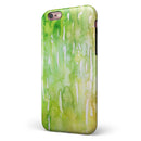 Splattered Green 42 Absorbed Watercolor Texture iPhone 6/6s or 6/6s Plus 2-Piece Hybrid INK-Fuzed Case