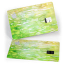 Splattered Green 42 Absorbed Watercolor Texture - Premium Protective Decal Skin-Kit for the Apple Credit Card