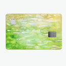 Splattered Green 42 Absorbed Watercolor Texture - Premium Protective Decal Skin-Kit for the Apple Credit Card