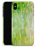 Splattered Green 42 Absorbed Watercolor Texture - iPhone X Clipit Case