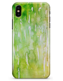 Splattered Green 42 Absorbed Watercolor Texture - iPhone X Clipit Case