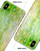 Splattered Green 42 Absorbed Watercolor Texture - iPhone X Clipit Case