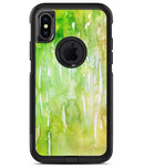Splattered Green 42 Absorbed Watercolor Texture - iPhone X OtterBox Case & Skin Kits