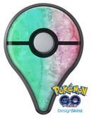 Splattered Mint Absorbed Watercolor Texture Pokémon GO Plus Vinyl Protective Decal Skin Kit